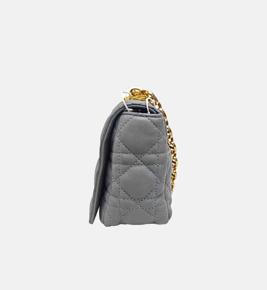 Dior DIOR Caro Small blue cowhide leather quilted flap bag chain bag shoulder gold ha Size ONE SIZE - 2 Thumbnail