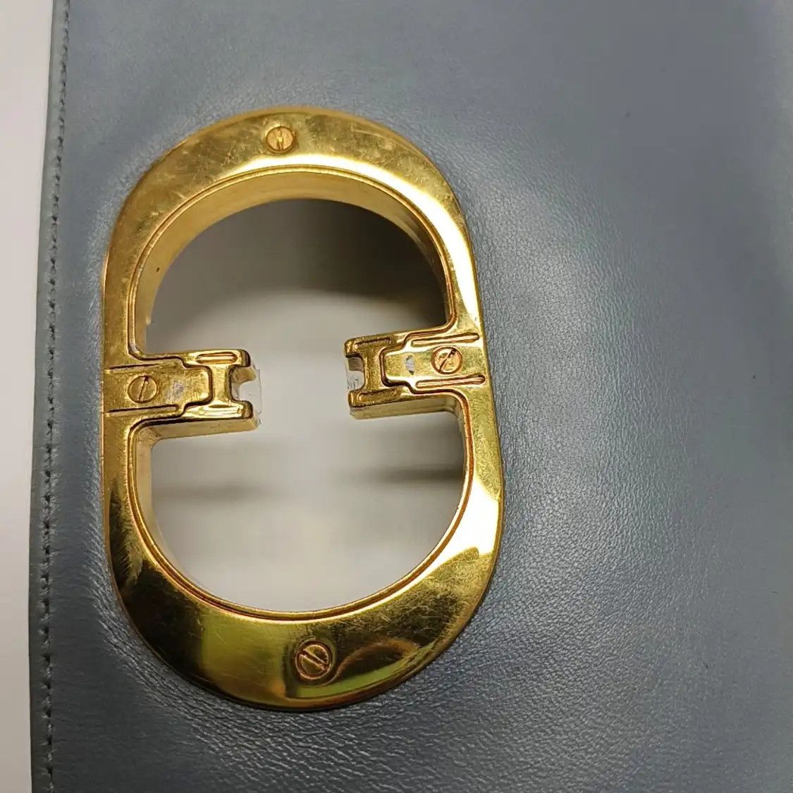 Dior DIOR Caro Small blue cowhide leather quilted flap bag chain bag shoulder gold ha Size ONE SIZE - 7 Thumbnail