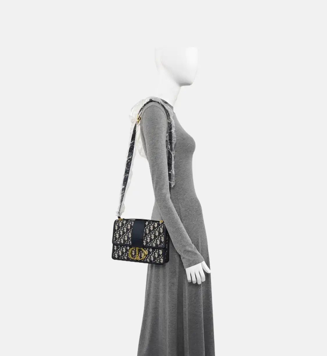 Dior DIOR 30 Montaigne blue canvas monogram jacquard Montaigne bag shoulder bag cross Size ONE SIZE - 2 Thumbnail