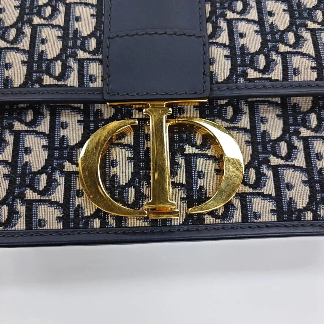 Dior DIOR 30 Montaigne blue canvas monogram jacquard Montaigne bag shoulder bag cross Size ONE SIZE - 10 Thumbnail