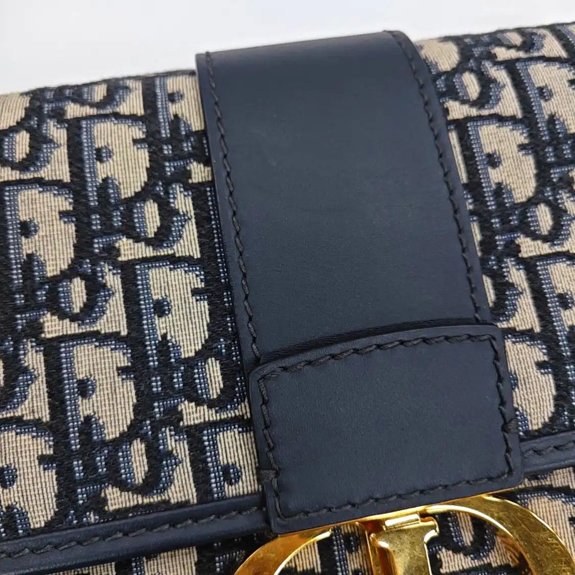 Dior DIOR 30 Montaigne blue canvas monogram jacquard Montaigne bag shoulder bag cross Size ONE SIZE - 11 Thumbnail