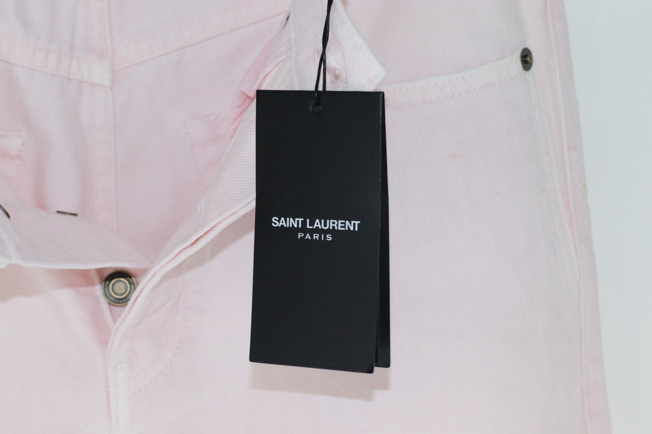 Saint Laurent Paris 1 of 1 Pink Denim Size US 29 - 7 Thumbnail