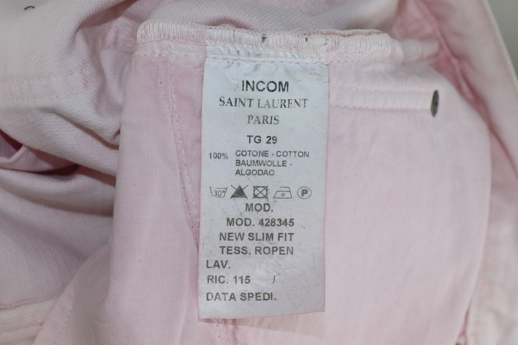 Saint Laurent Paris 1 of 1 Pink Denim Size US 29 - 8 Thumbnail
