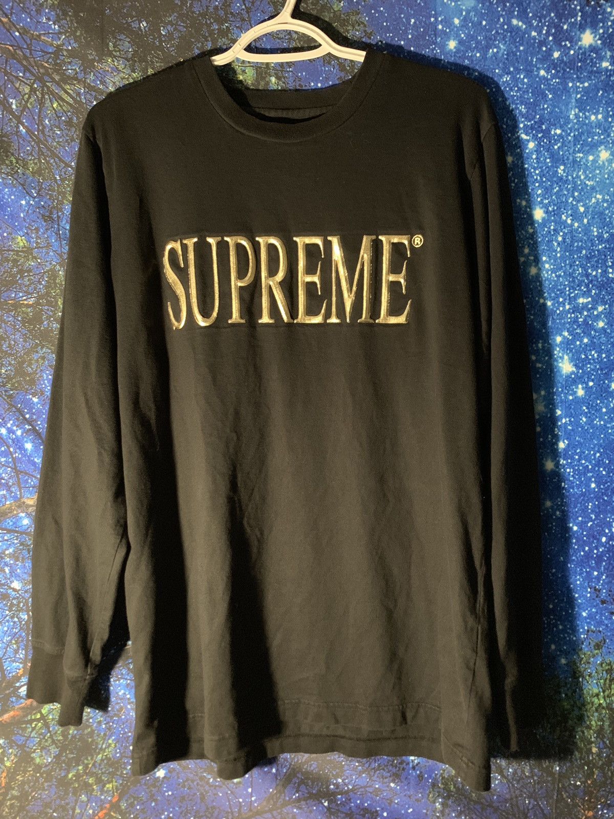 Supreme gold shop logo long sleeve