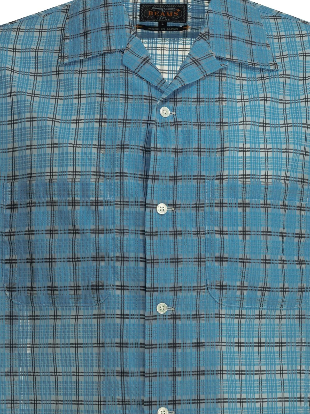 Beams Plus Beams Plus "Open Collar Nylon Airy Plaid" Casual Shirt Size US XL / EU 56 / 4 - 3 Thumbnail