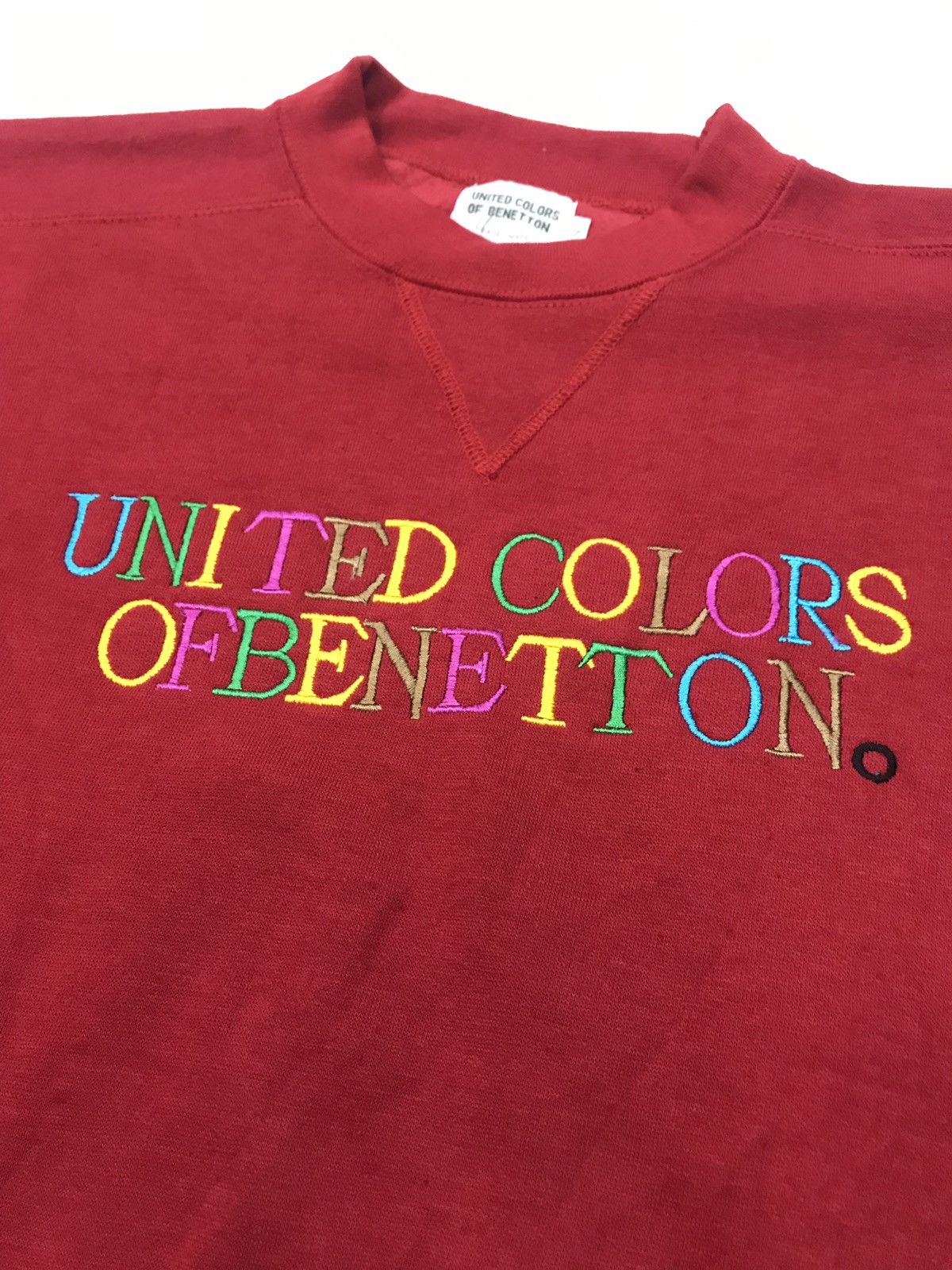 Benetton × United Colors Of Benetton NEAR MINT Benetton Sweatshirt Embroidered Logo Multicolor Size US S / EU 44-46 / 1 - 3 Thumbnail