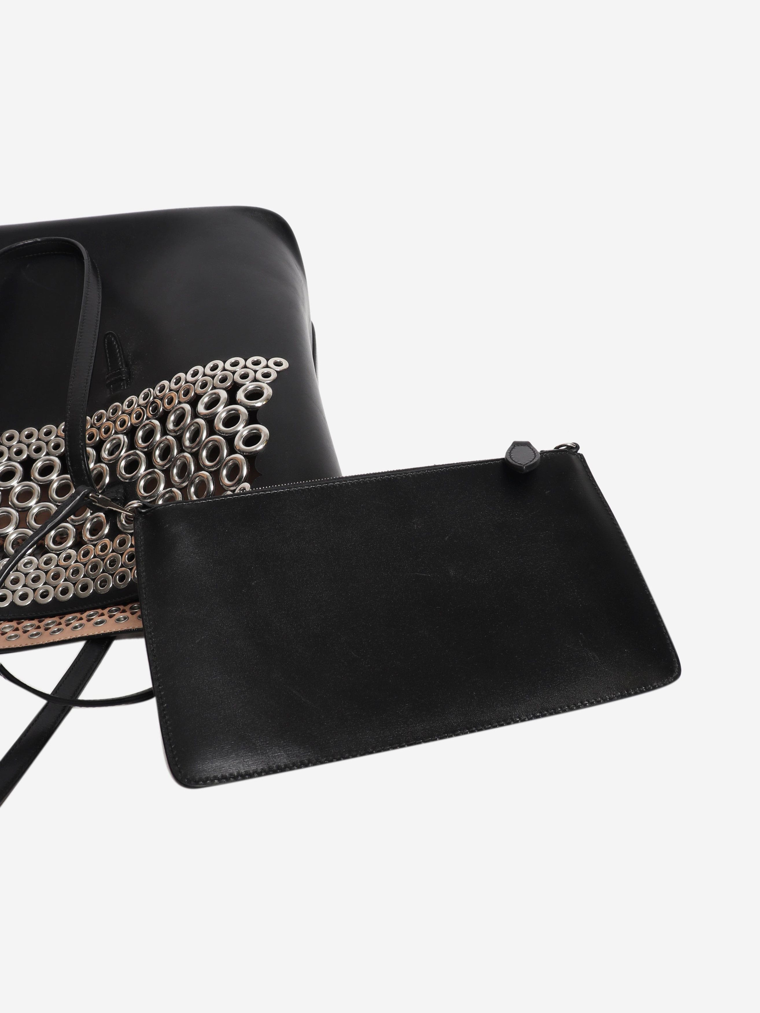 Alaia Black leather grommet tote bag Size ONE SIZE - 9 Thumbnail