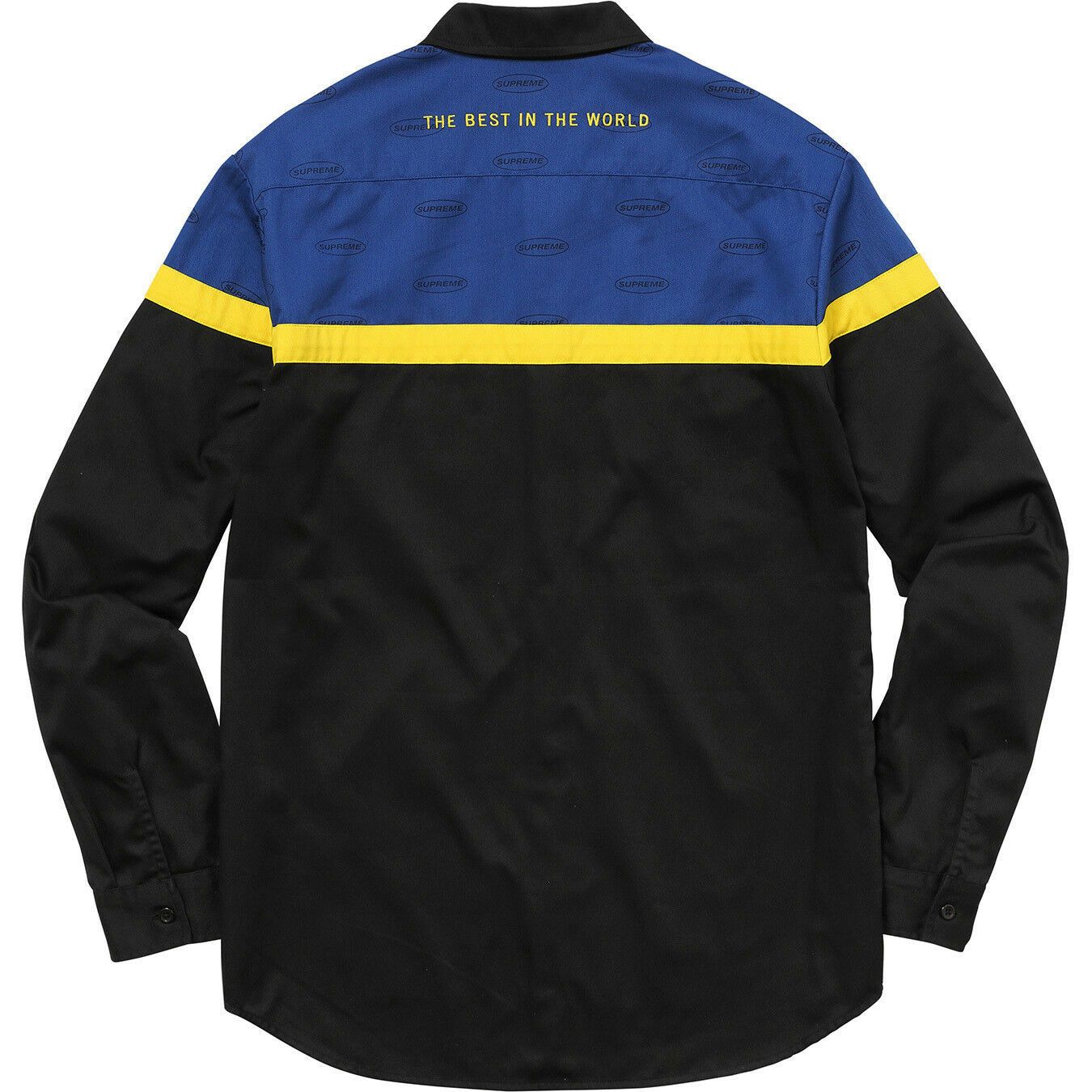 Supreme Supreme Color Blocked Work Shirt Button up Black Blue DS 