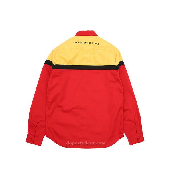 Supreme Supreme Color Blocked Work Shirt Button up Red Yellow DS