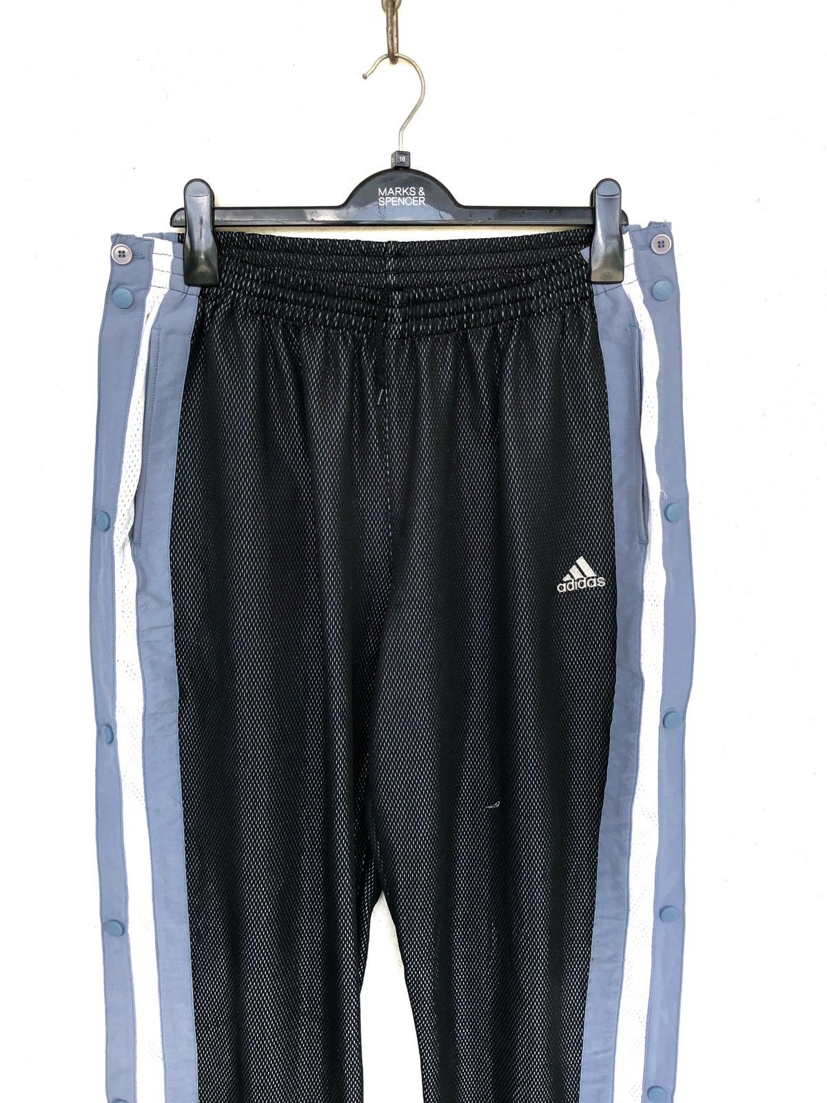 Adidas Vintage Y2K Adidas Kim K Track Bottoms With Fishnet Size US 34 / EU 50 - 1 Thumbnail