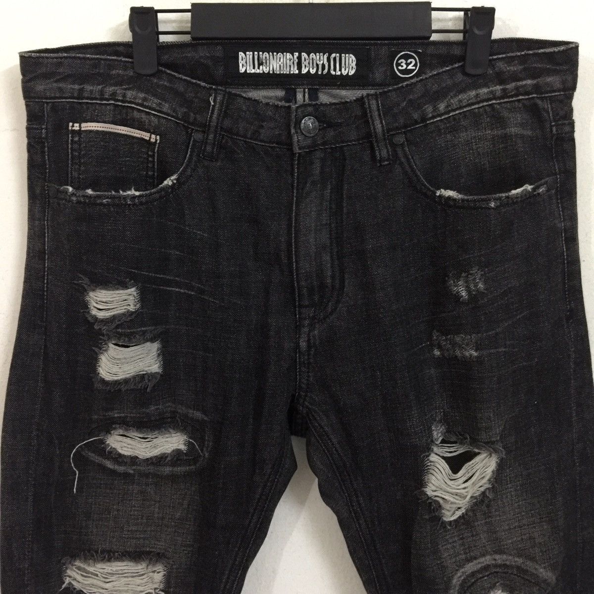 Billionaire Boys Club × Designer BBC Distressed Salvedge Denim Size US 36 / EU 52 - 3 Thumbnail