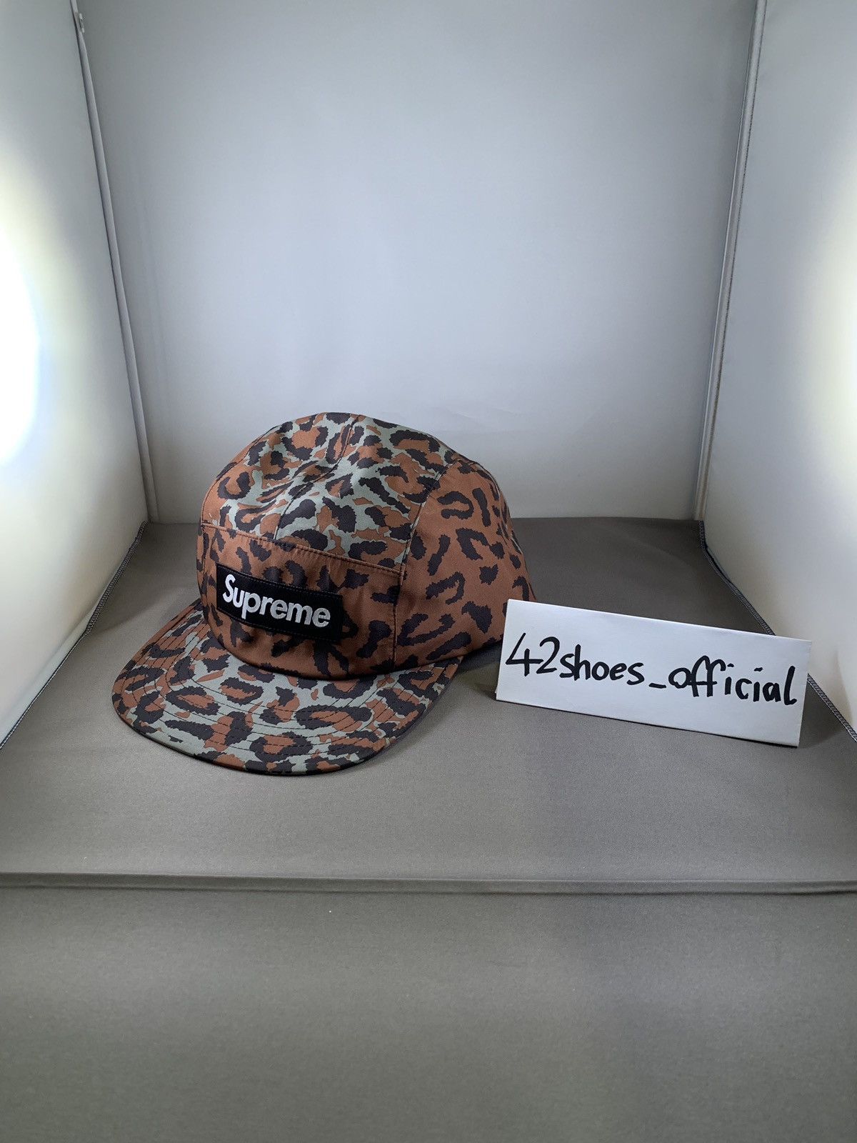 Goretex × Supreme Supreme Gore-TEX Leopard Camp Cap FW19 Deadstock