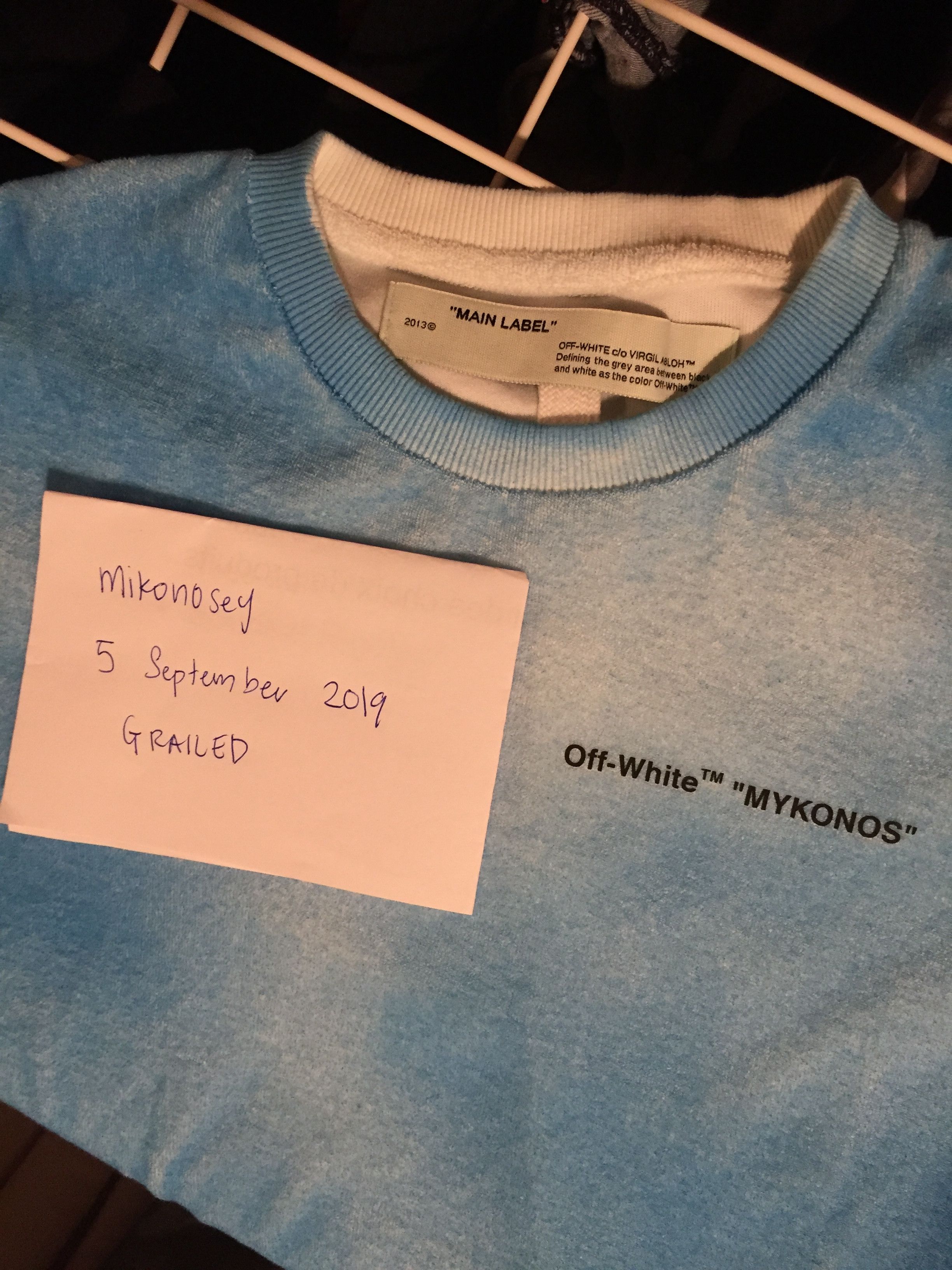 Off white sale mykonos t shirt