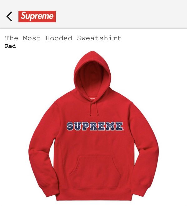 Supreme Supreme The Most Hooded Sweatshirt Red Large | Grailed