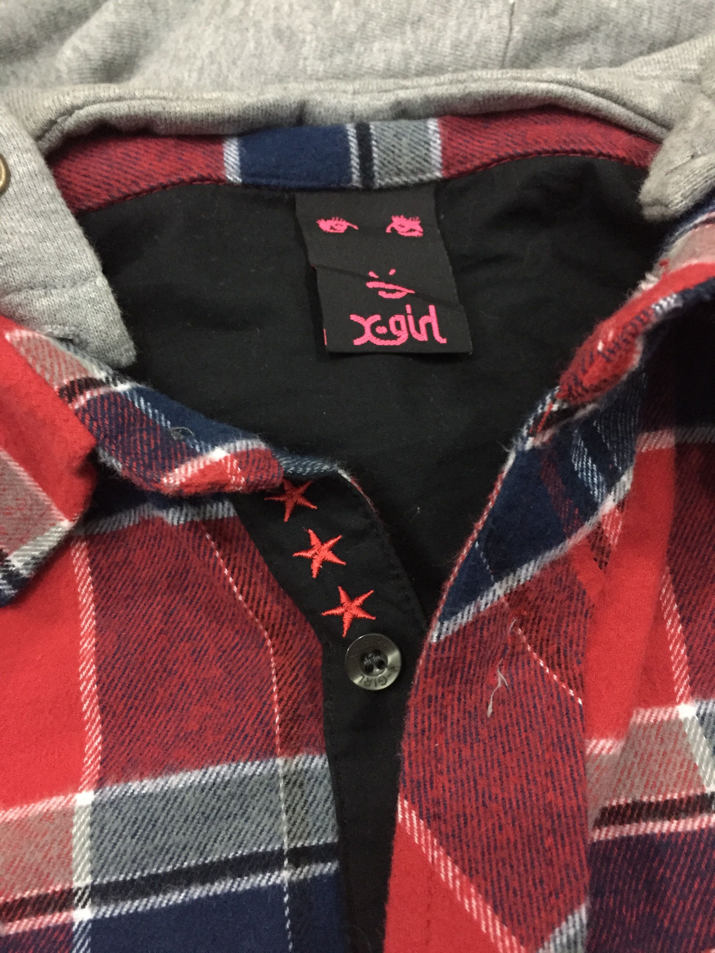 Japanese Brand x-girl flannel hoodie shirt japan Size US M / EU 48-50 / 2 - 3 Thumbnail