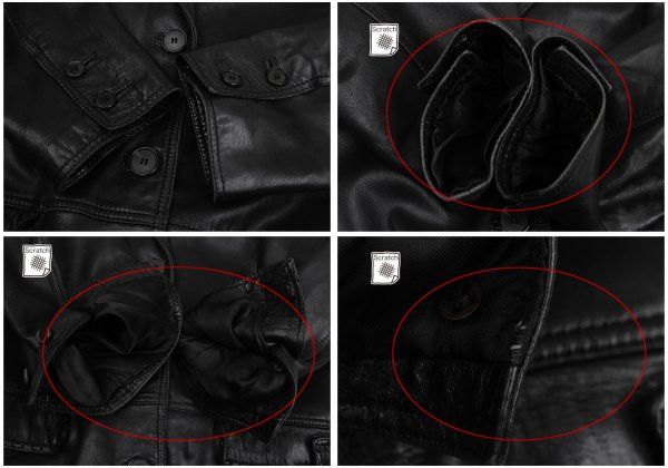 Ruffo Research RUFFO Stitched Leather Tailored Blazer Black Size L Size 44R - 9 Thumbnail