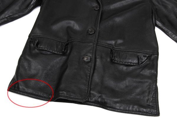 Ruffo Research RUFFO Stitched Leather Tailored Blazer Black Size L Size 44R - 10 Thumbnail
