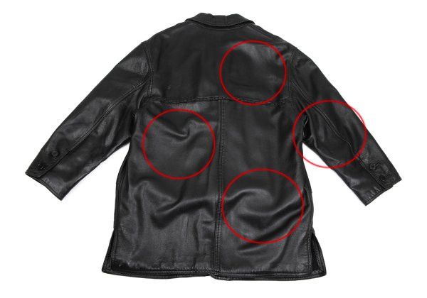 Ruffo Research RUFFO Stitched Leather Tailored Blazer Black Size L Size 44R - 16 Thumbnail