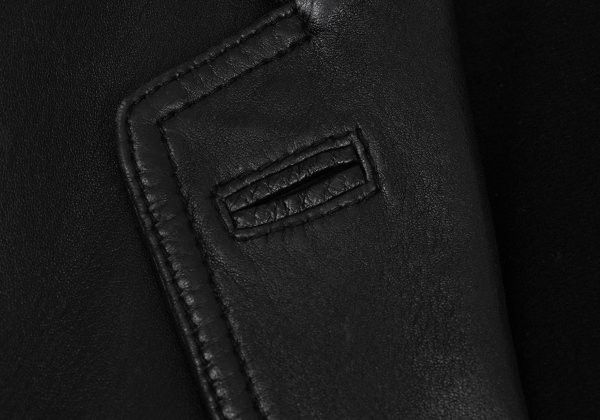Ruffo Research RUFFO Stitched Leather Tailored Blazer Black Size L Size 44R - 4 Thumbnail
