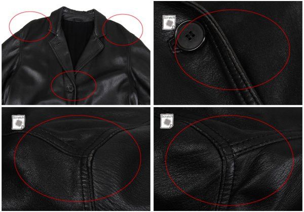 Ruffo Research RUFFO Stitched Leather Tailored Blazer Black Size L Size 44R - 2 Thumbnail