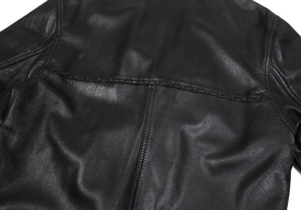 Ruffo Research RUFFO Stitched Leather Tailored Blazer Black Size L Size 44R - 18 Thumbnail