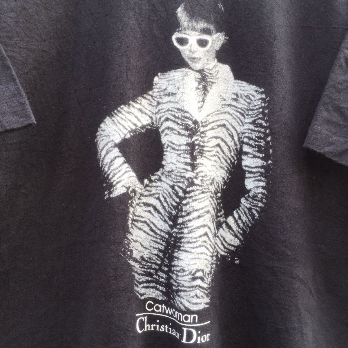 90s Catwoman Christian Dior Tシャツ ブラック Christian dior Tee T