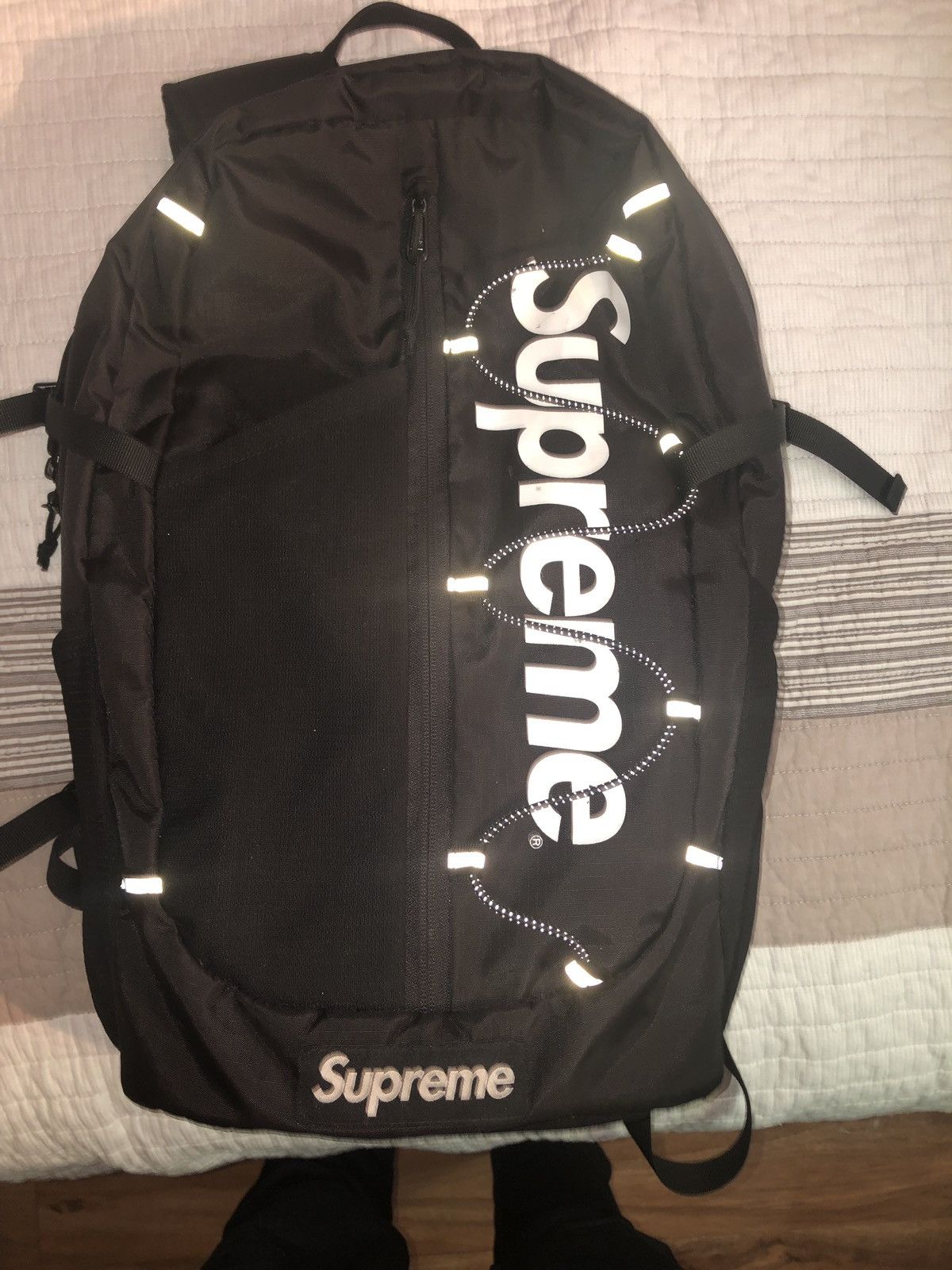 Supreme ss17 backpack black sales