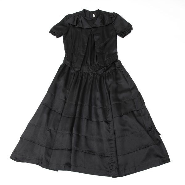 Comme Des Garcons 05aw Silk Tiered Panel Dress Black Size L, Women's — image 2 of 6