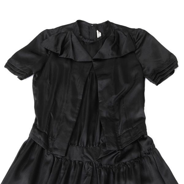 Comme Des Garcons 05aw Silk Tiered Panel Dress Black Size L, Women's — image 3 of 6