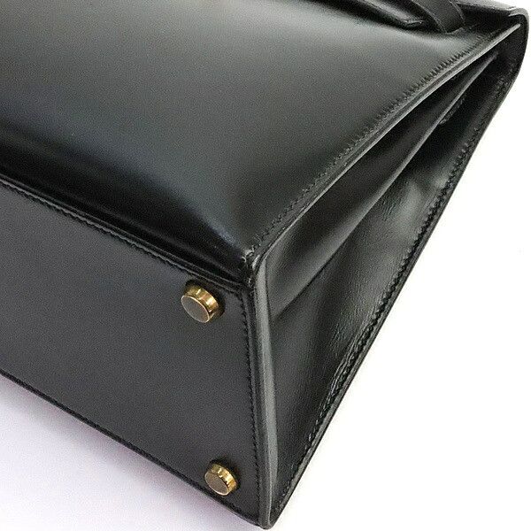 Hermes HERMES Vintage Kelly 28 Boxcalf Black GHW Handbag Size ONE SIZE - 3 Thumbnail