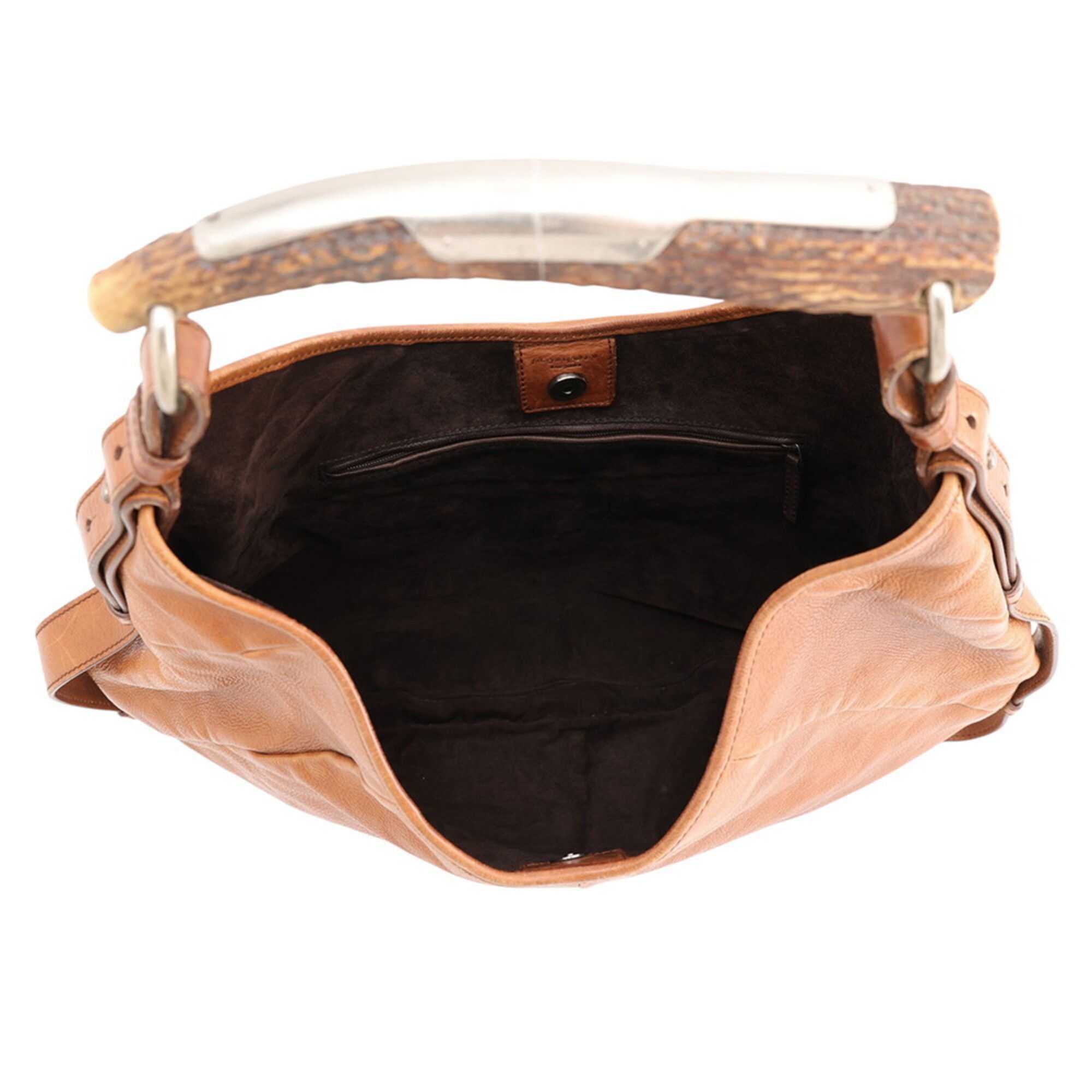 Yves Saint Laurent Yves Saint Laurent Mombasa Leather Shoulder Bag 95363 (Saint Paris Handbag) Size ONE SIZE - 5 Thumbnail