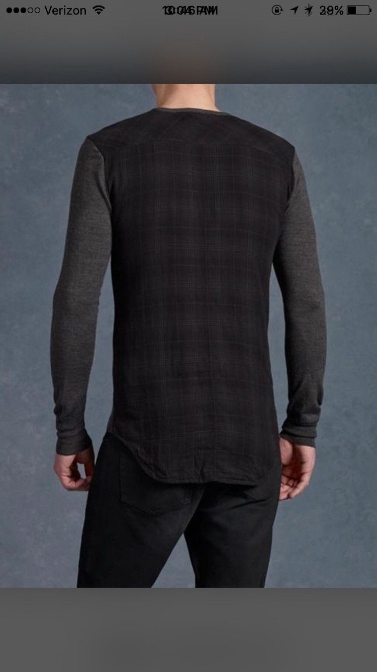 John Varvatos V Neck Sweater With Mixed Back Size US M / EU 48-50 / 2 - 2 Thumbnail