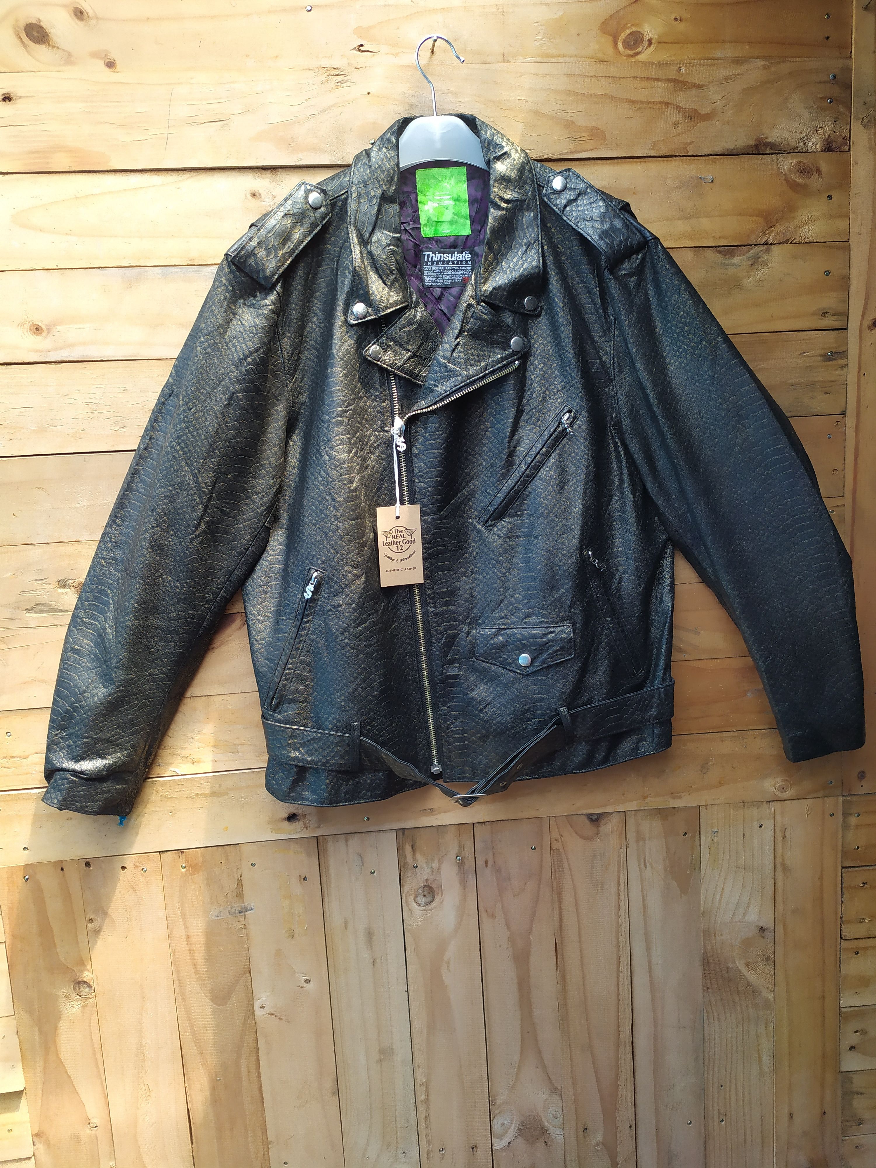 SWAGGER THINSULATE LEATHER RAMONES PERFECTO JACKET
