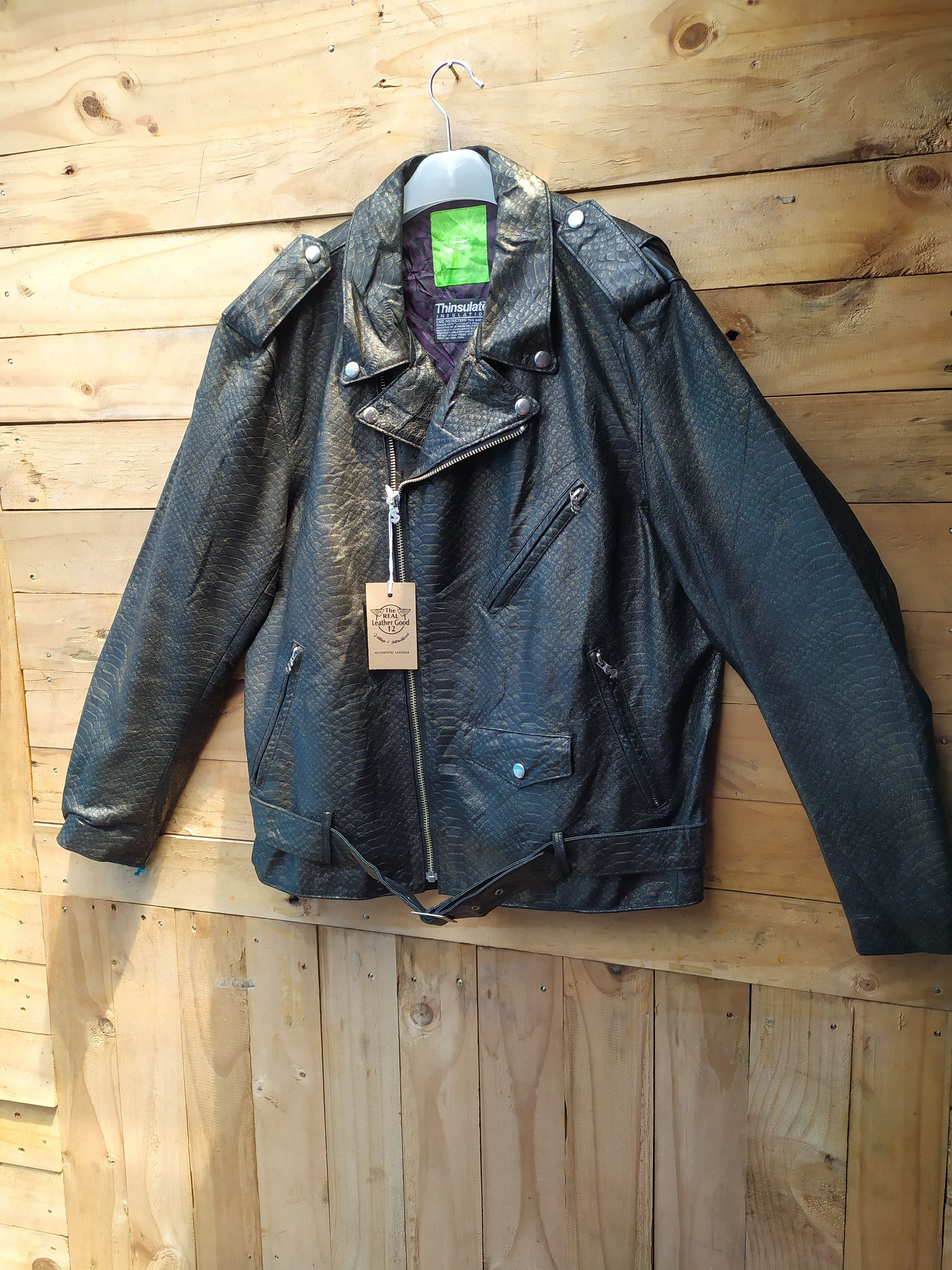 SWAGGER THINSULATE LEATHER RAMONES PERFECTO JACKET