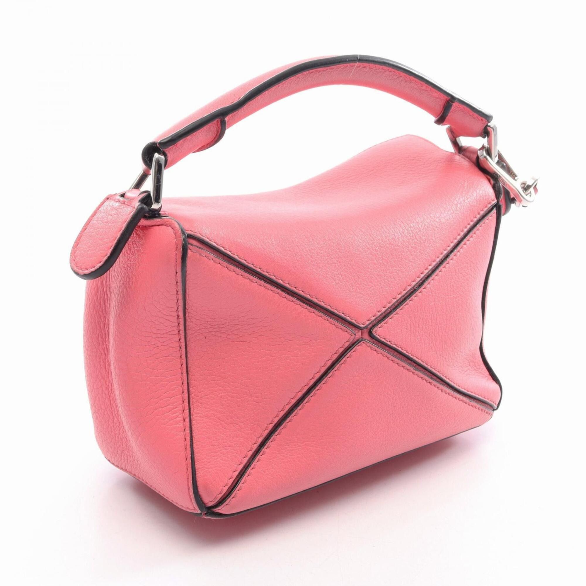 Loewe Loewe Puzzle Bag Mini 2-Way Handbag, Leather, Women's, Pink Size ONE SIZE - 2 Thumbnail