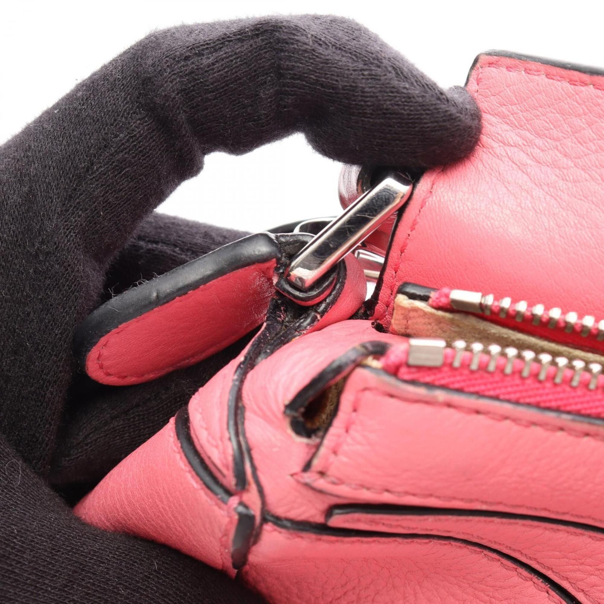 Loewe Loewe Puzzle Bag Mini 2-Way Handbag, Leather, Women's, Pink Size ONE SIZE - 9 Thumbnail