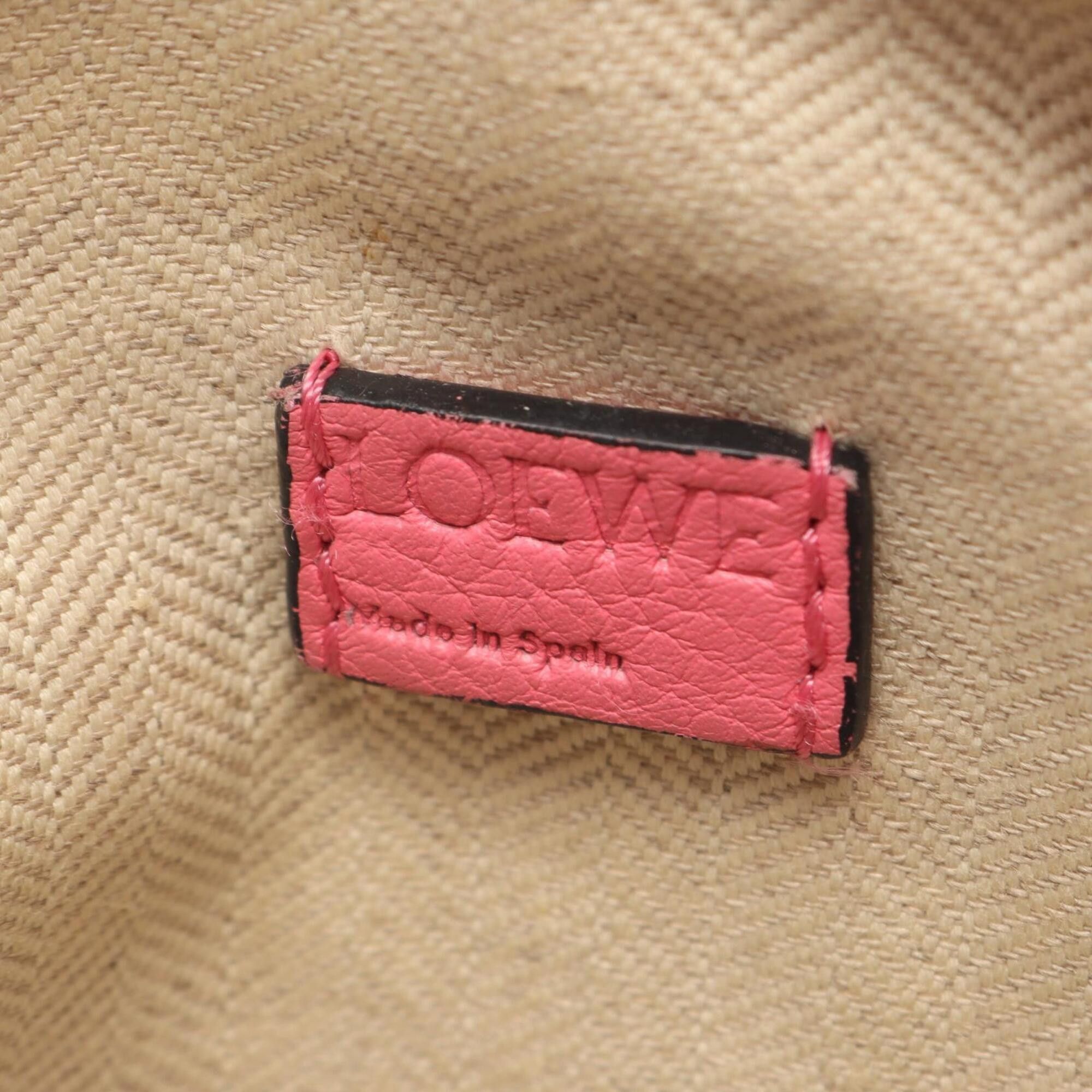 Loewe Loewe Puzzle Bag Mini 2-Way Handbag, Leather, Women's, Pink Size ONE SIZE - 4 Thumbnail
