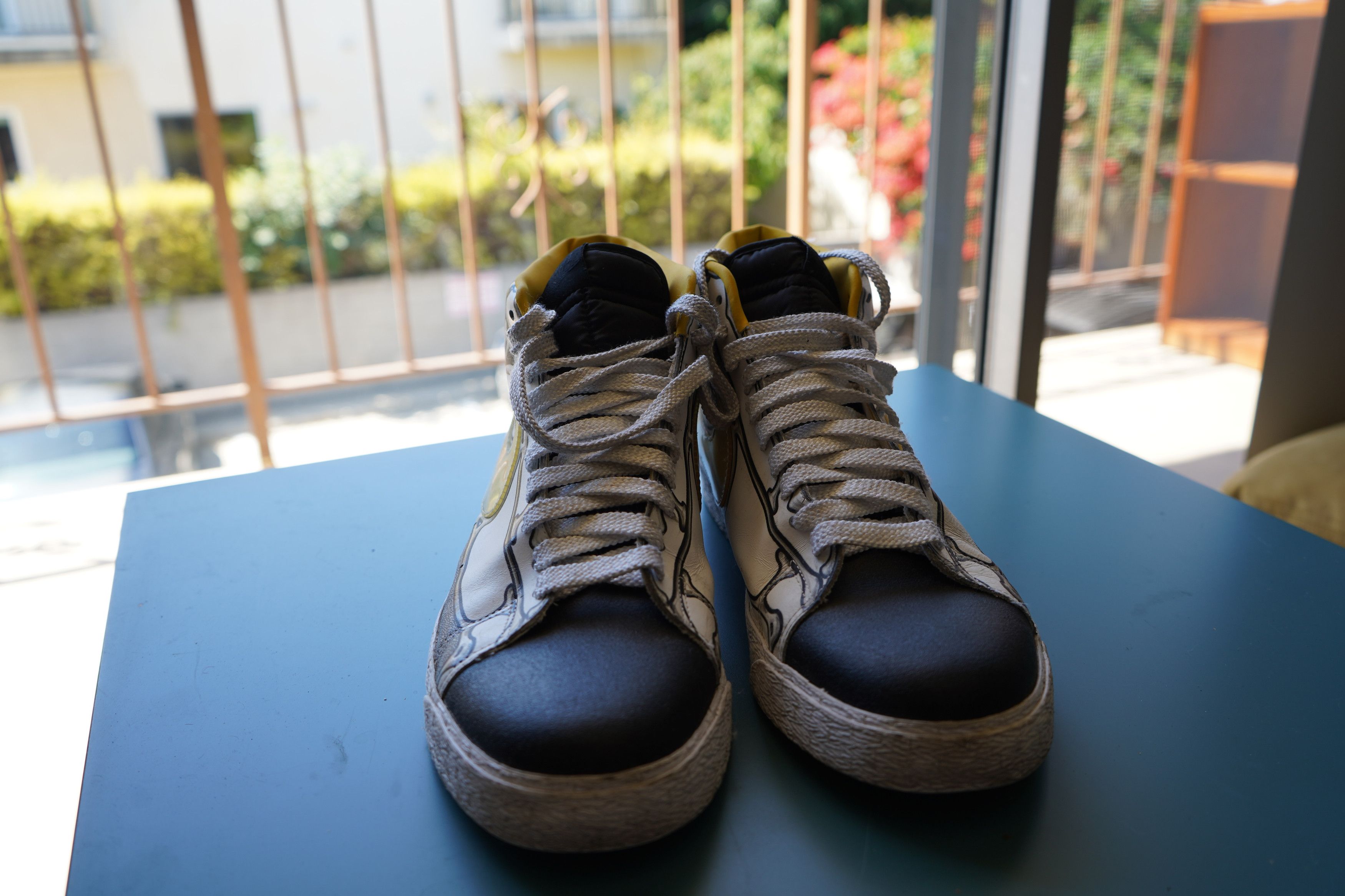 Nike Blazer High Premium Futura White BlackYellow Shoes 316397-111 Men\'s‎ Sz 12 Nike Blazer sizing guide. Nike SI main image 4
