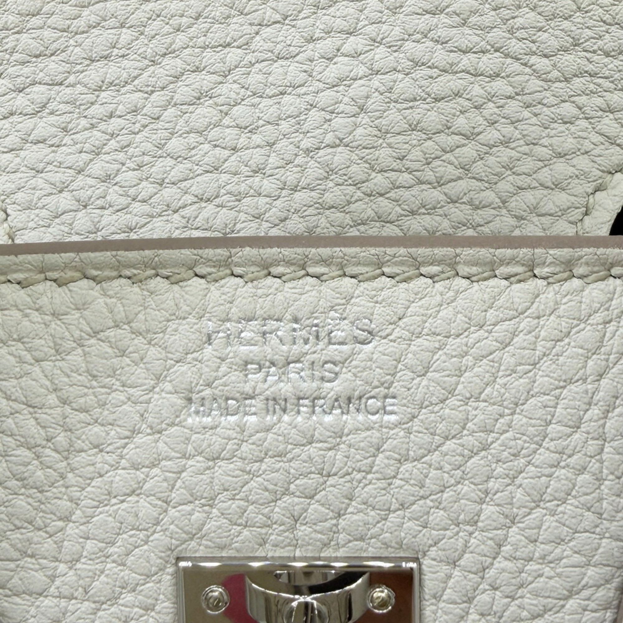 Hermes HERMES Birkin 25 Togo Leather Handbag with W Stamp, Ivory/Light Gray, for Women and Men Size ONE SIZE - 11 Thumbnail