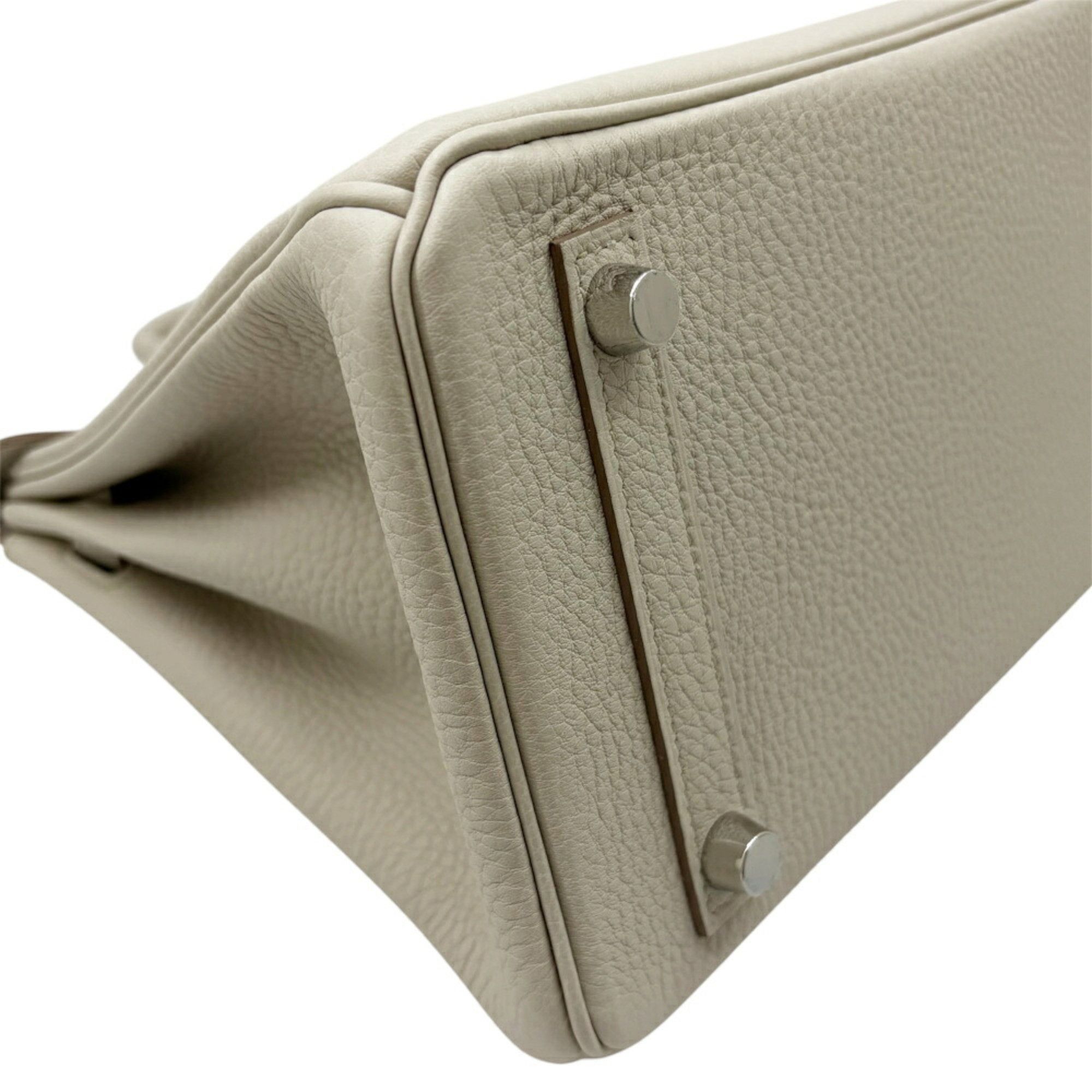 Hermes HERMES Birkin 25 Togo Leather Handbag with W Stamp, Ivory/Light Gray, for Women and Men Size ONE SIZE - 6 Thumbnail
