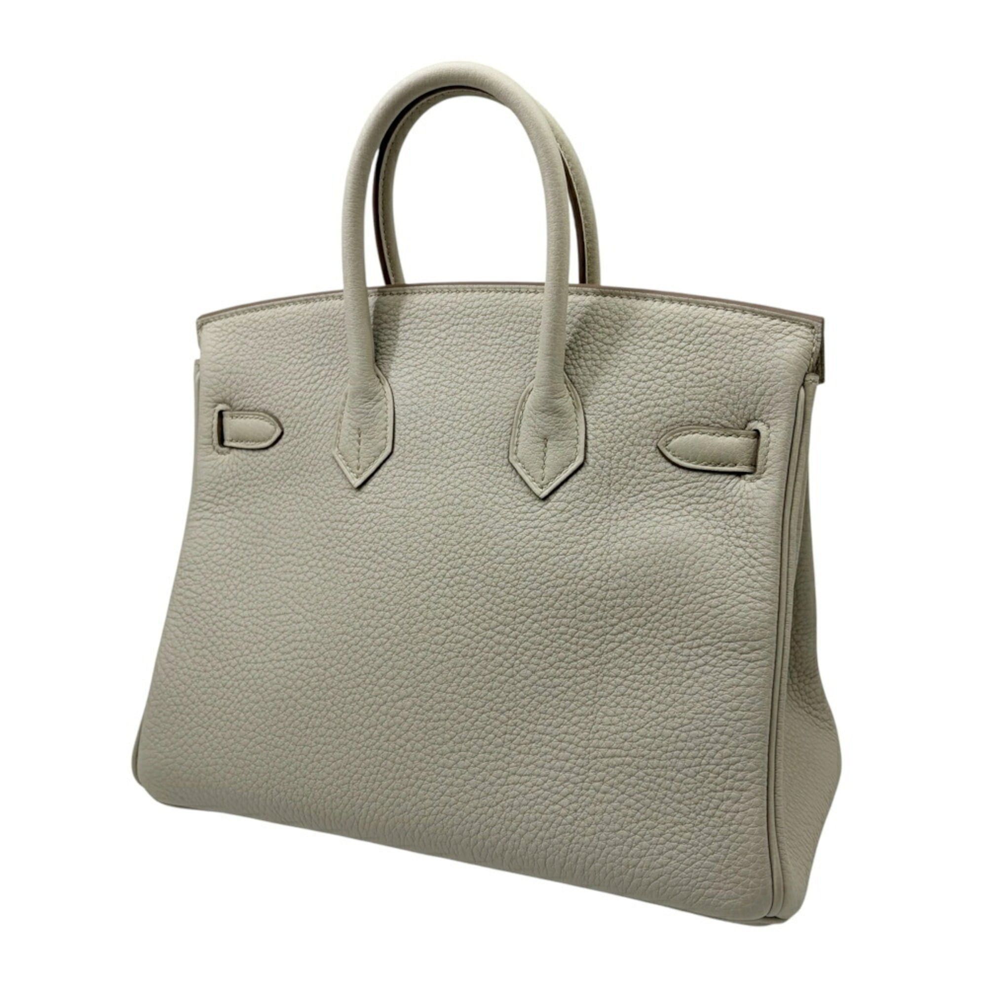 Hermes HERMES Birkin 25 Togo Leather Handbag with W Stamp, Ivory/Light Gray, for Women and Men Size ONE SIZE - 2 Thumbnail