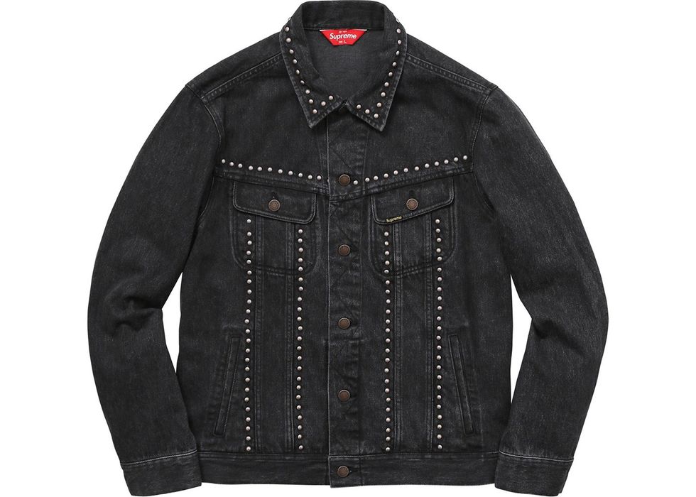 Supreme Supreme Studded Denim Trucker Jacket Black | Grailed