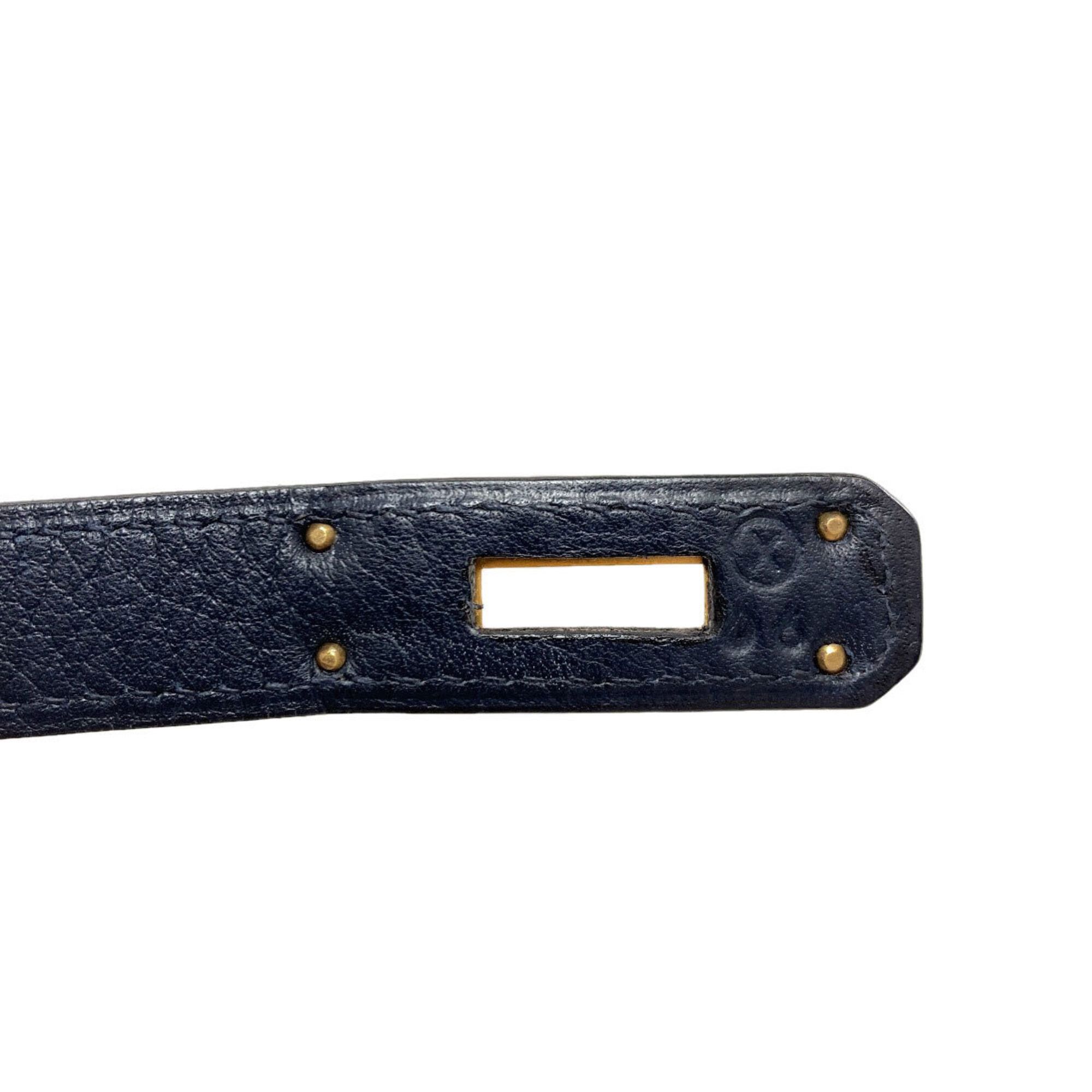 Hermes Hermes Birkin 40 Blue Indigo Gold Hardware Handbag Ardennes Women's HERMES Size ONE SIZE - 7 Thumbnail