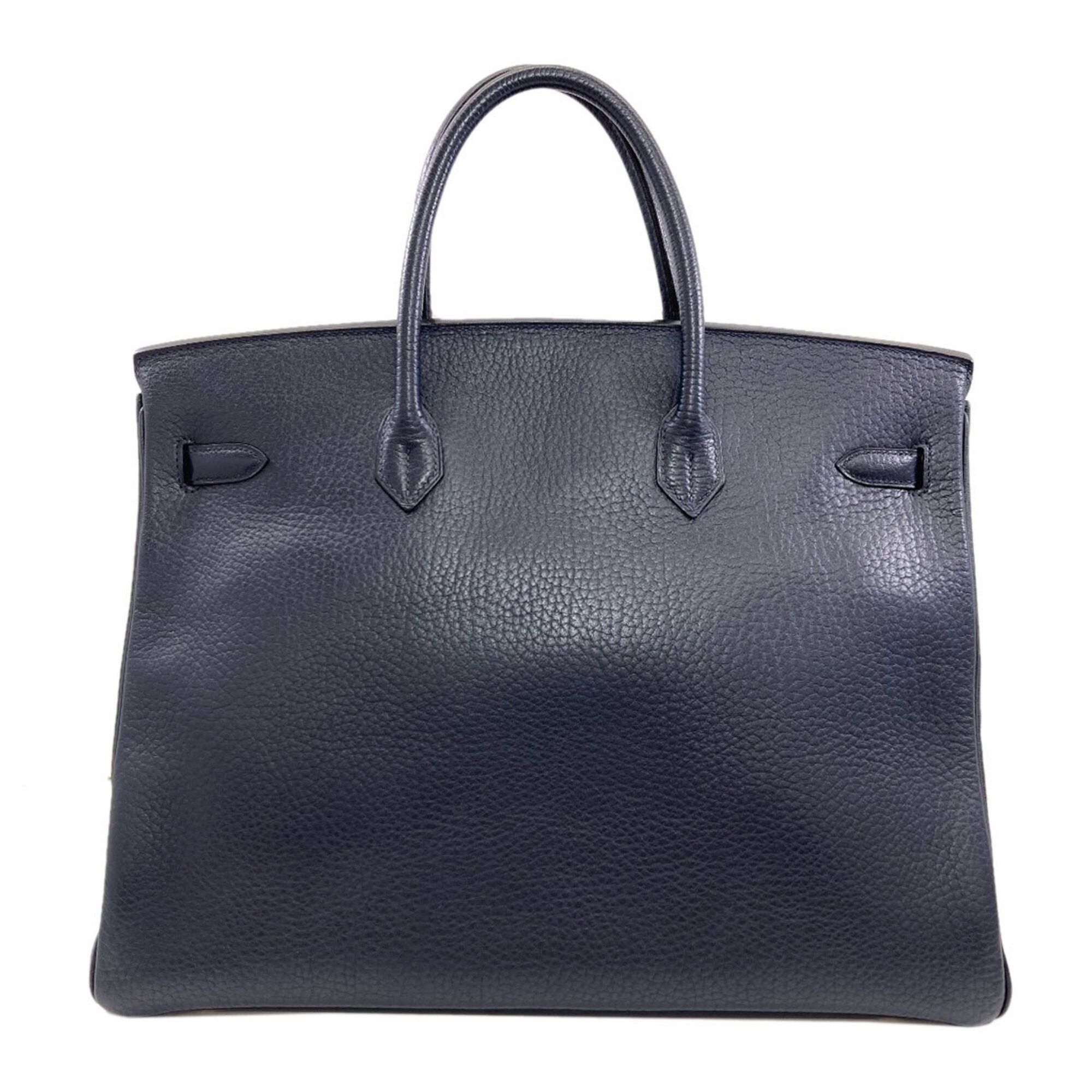 Hermes Hermes Birkin 40 Blue Indigo Gold Hardware Handbag Ardennes Women's HERMES Size ONE SIZE - 2 Thumbnail