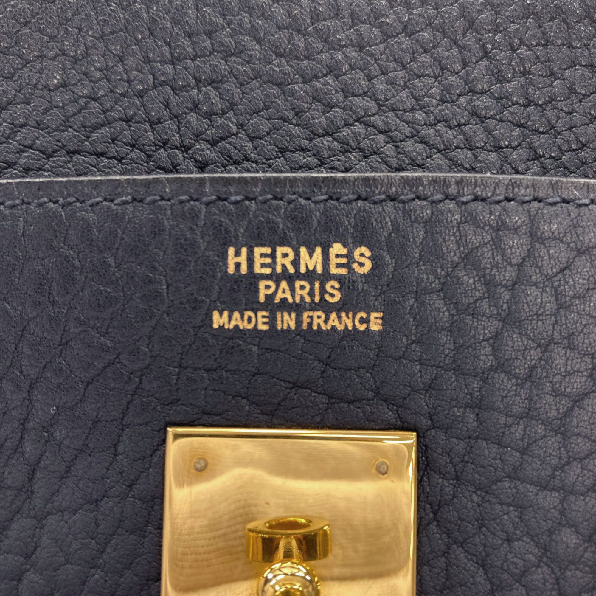 Hermes Hermes Birkin 40 Blue Indigo Gold Hardware Handbag Ardennes Women's HERMES Size ONE SIZE - 6 Thumbnail