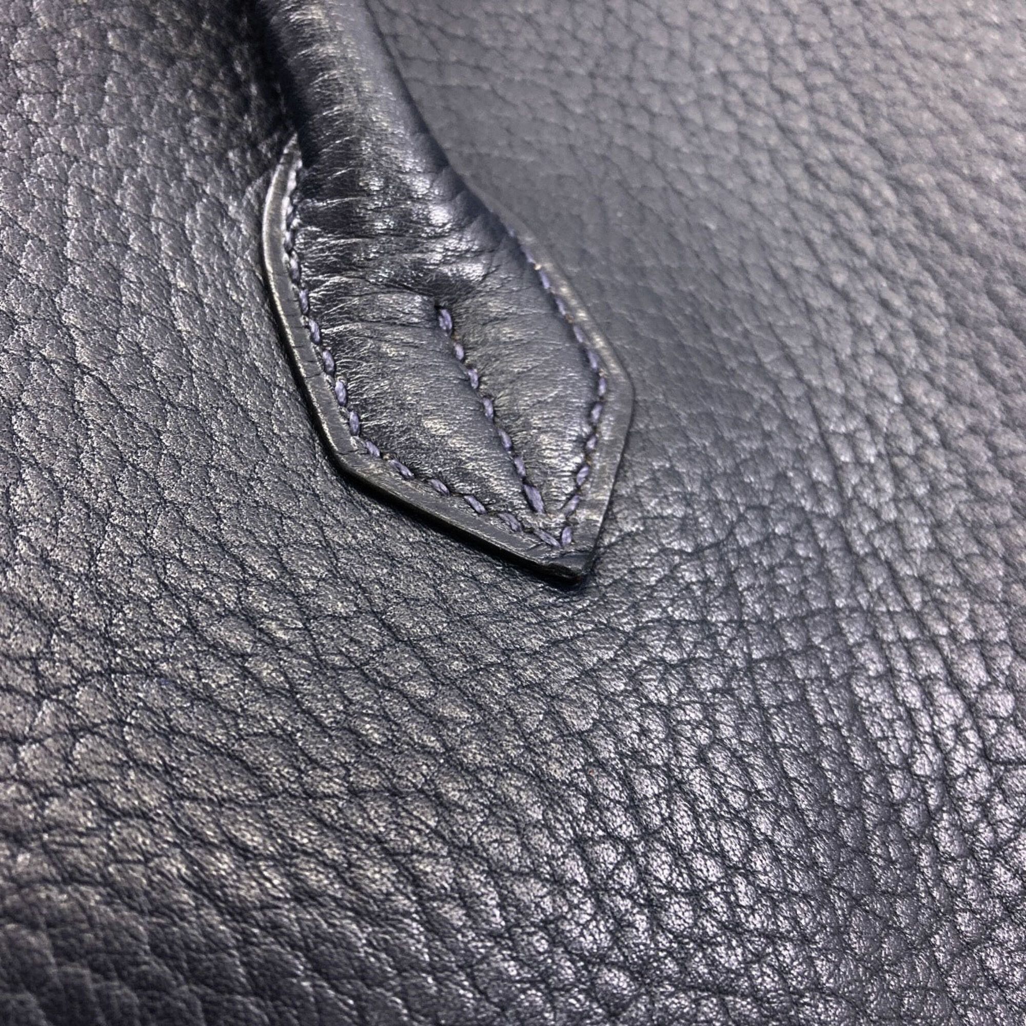 Hermes Hermes Birkin 40 Blue Indigo Gold Hardware Handbag Ardennes Women's HERMES Size ONE SIZE - 18 Thumbnail