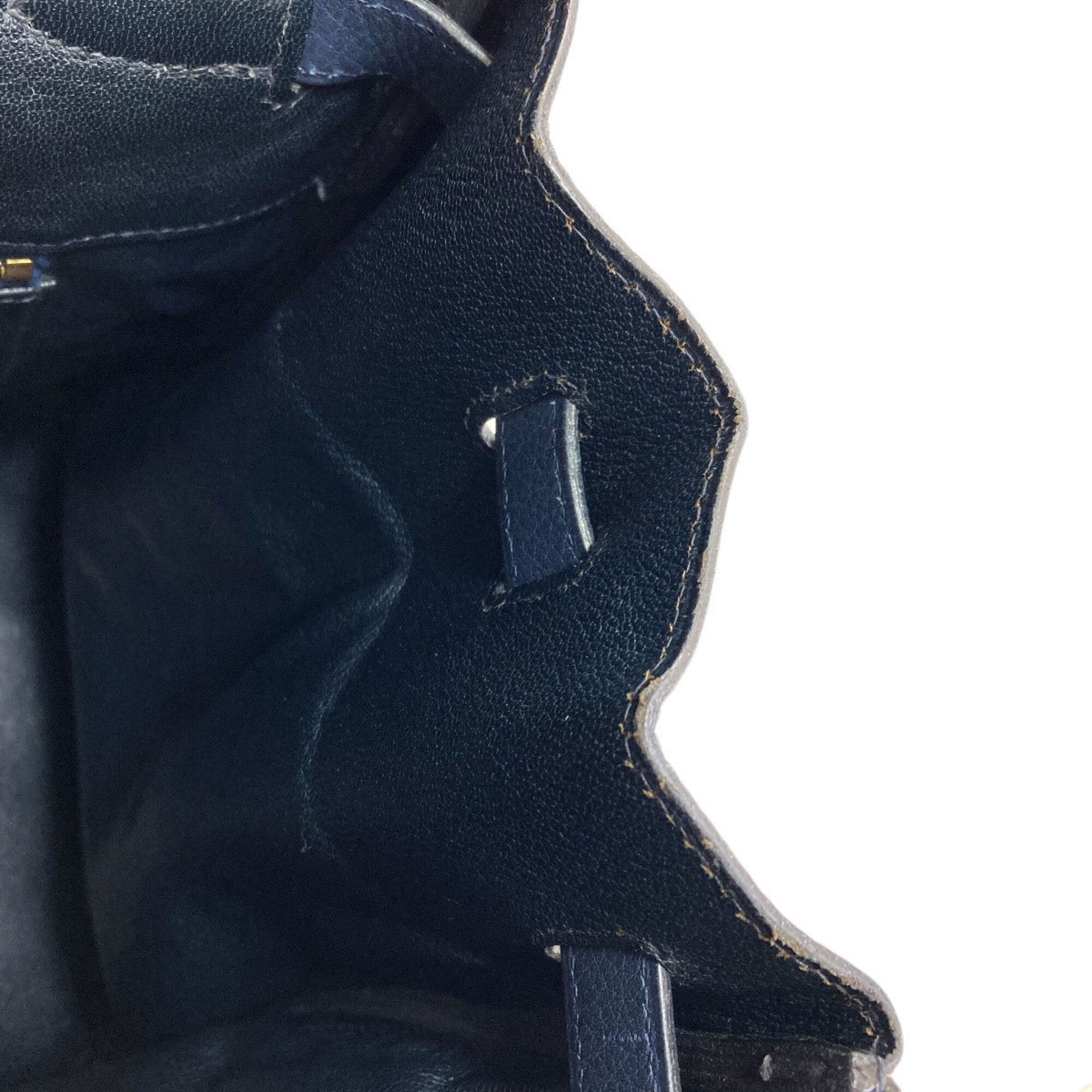 Hermes Hermes Birkin 40 Blue Indigo Gold Hardware Handbag Ardennes Women's HERMES Size ONE SIZE - 14 Thumbnail