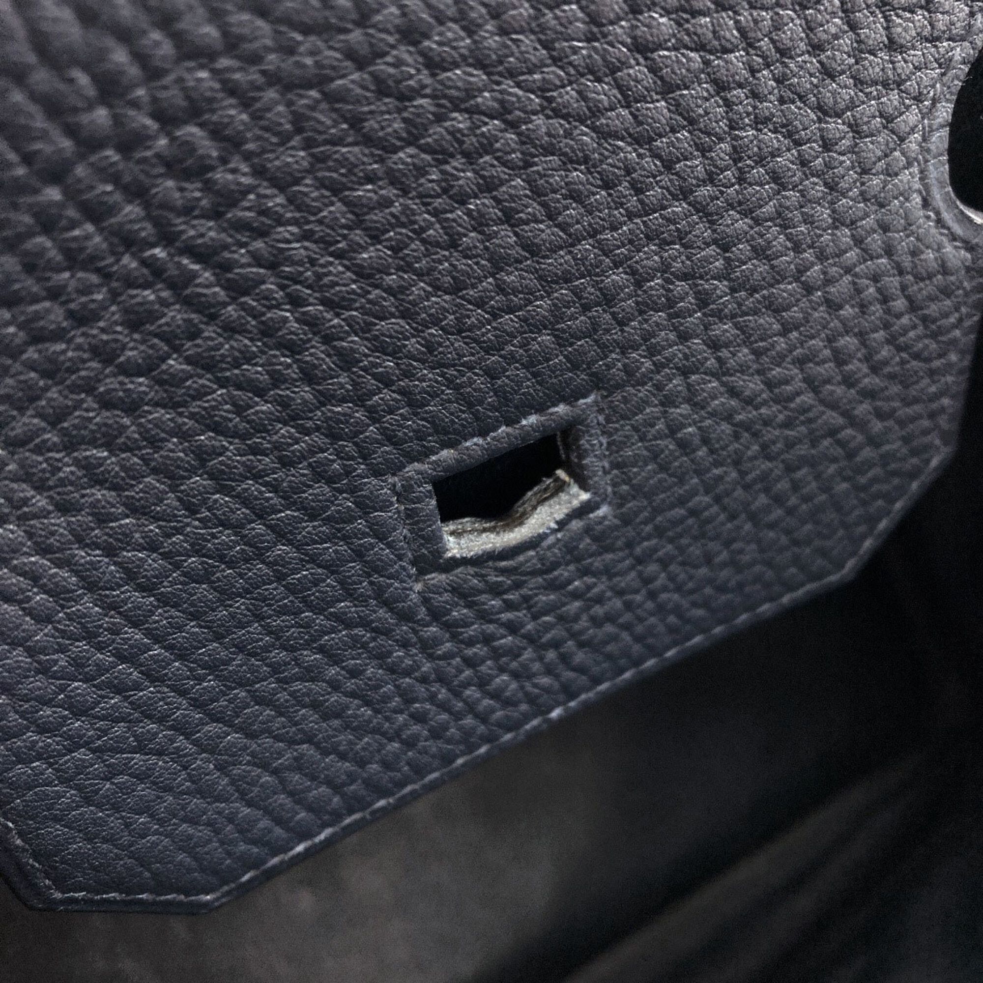 Hermes Hermes Birkin 40 Blue Indigo Gold Hardware Handbag Ardennes Women's HERMES Size ONE SIZE - 17 Thumbnail