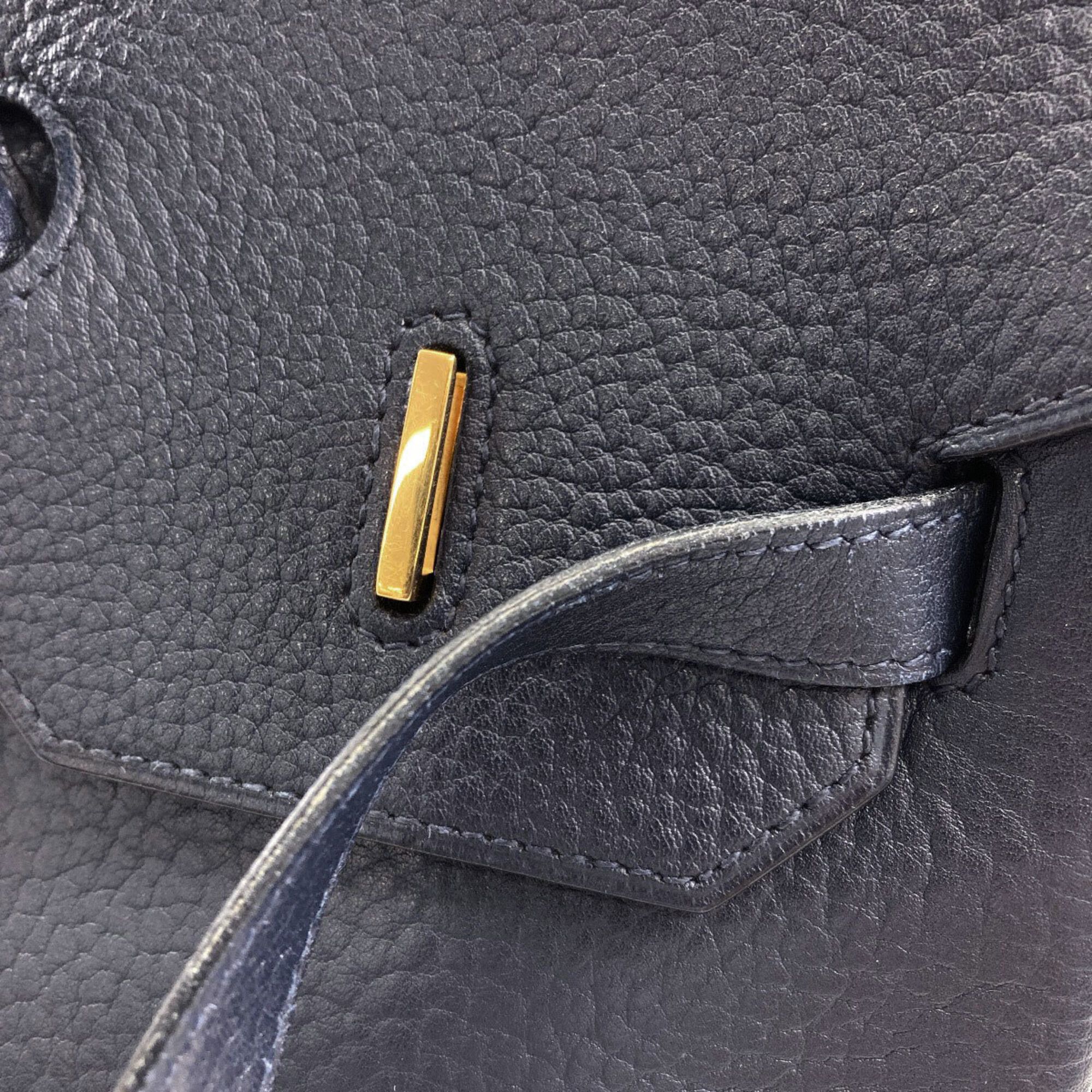 Hermes Hermes Birkin 40 Blue Indigo Gold Hardware Handbag Ardennes Women's HERMES Size ONE SIZE - 19 Thumbnail