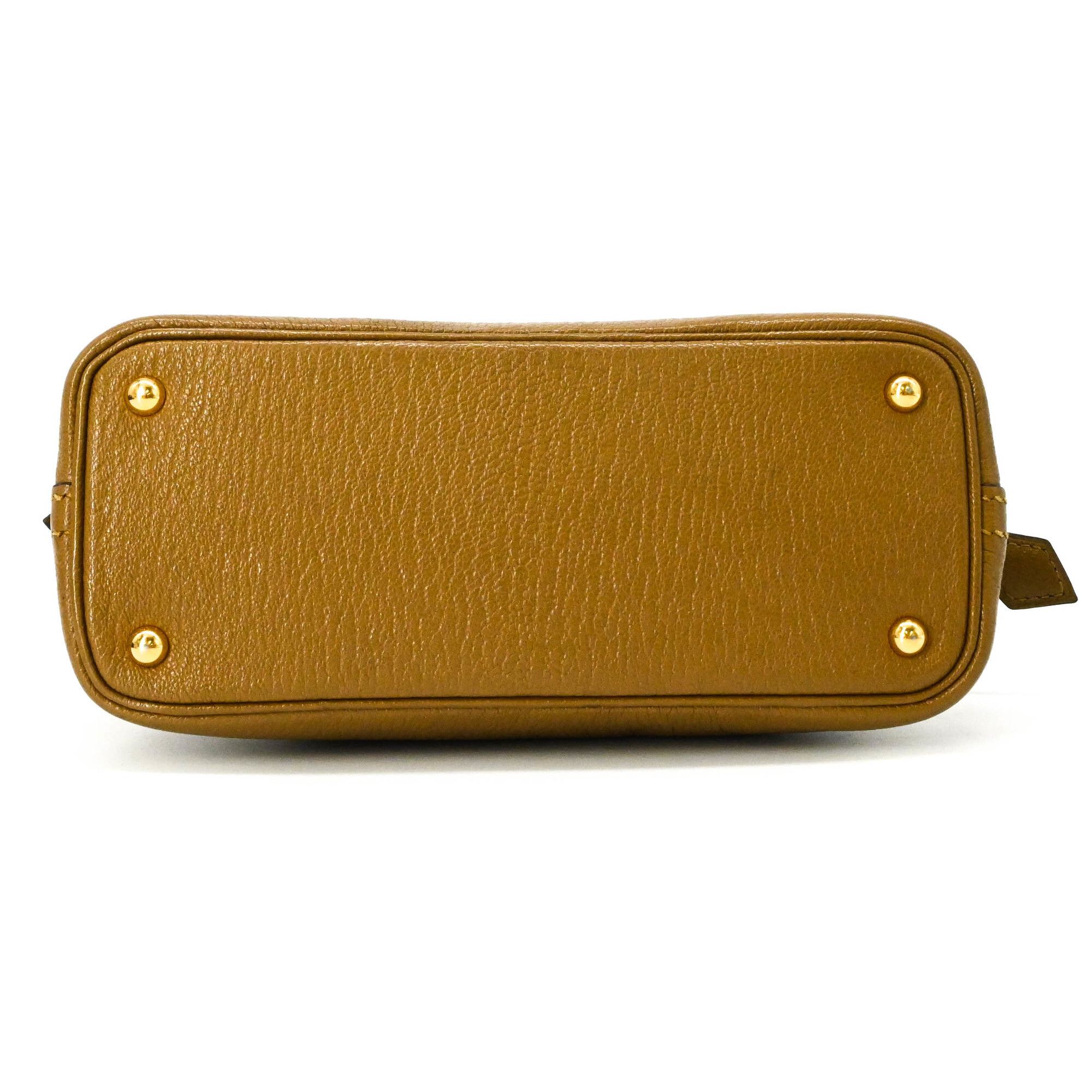 Hermes HERMES Bolide 1923 Mini Handbag Shoulder Bag Chevre Leather Sesame Brown Size ONE SIZE - 7 Thumbnail